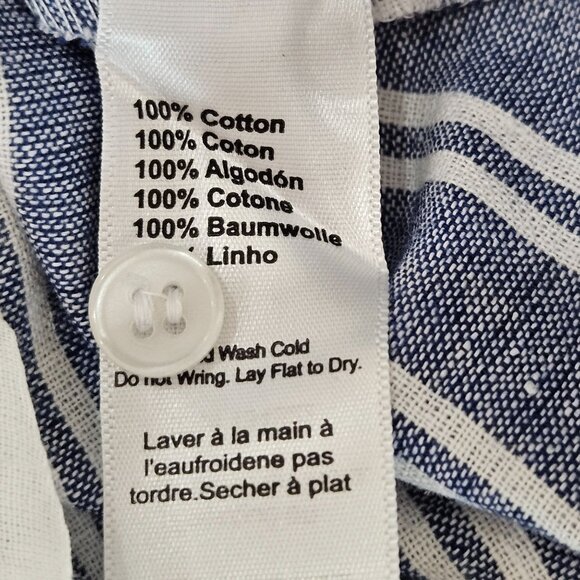 NWOT Emerson Fry Love Tomas Santiago XS/S Maxi Dress Blue Striped Cottagecore - Picture 6 of 10